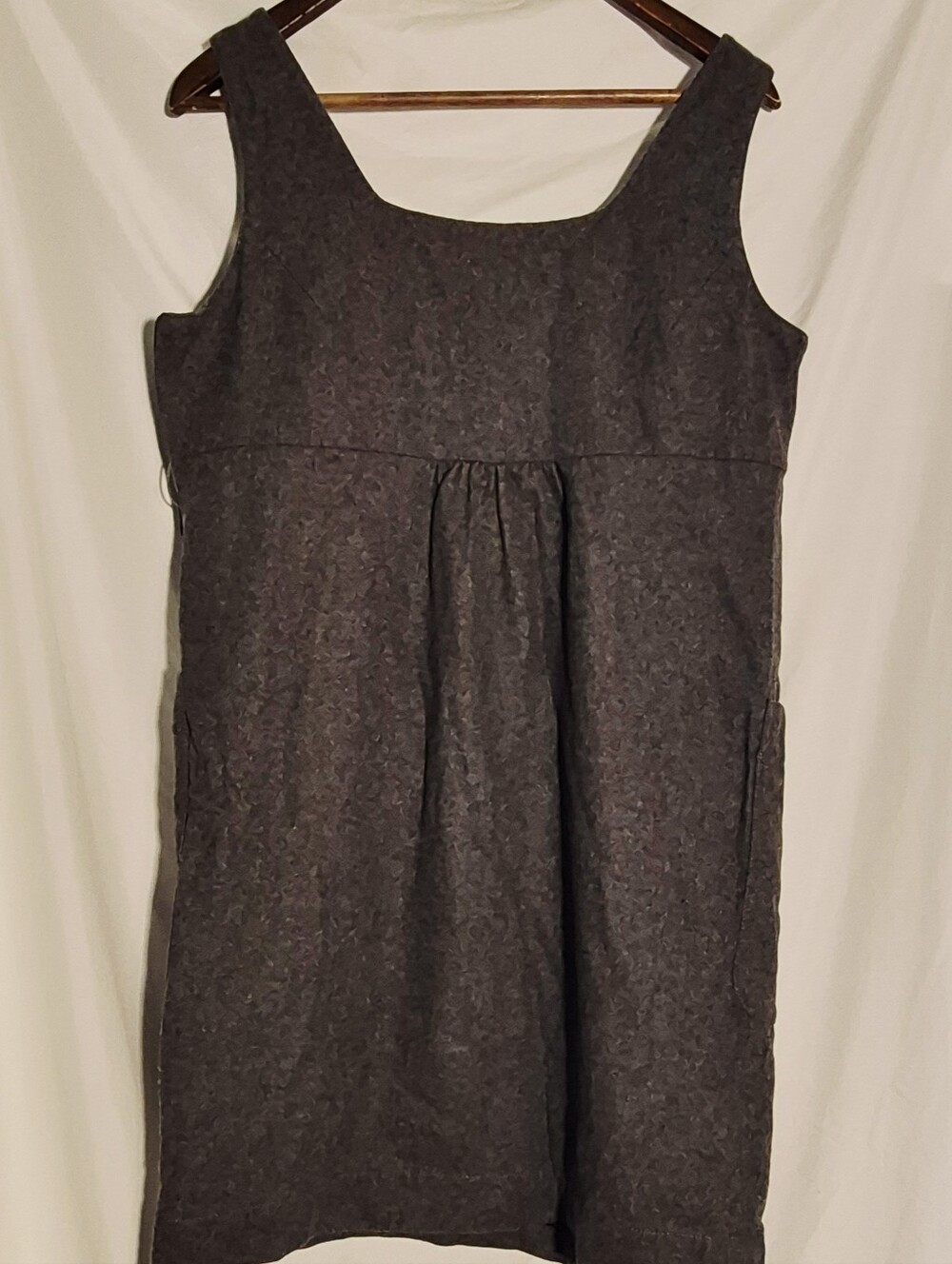 Jacob Gray Wool Blend Girls' Sleeveless Dress - Picture 4 of 4